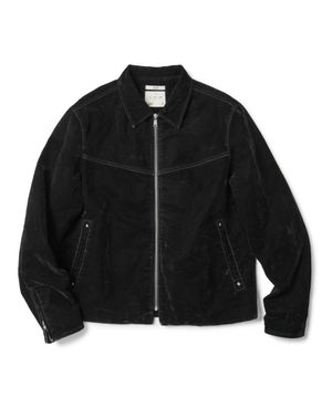 VELVET DENIM EVENING JACKET (BLACK)