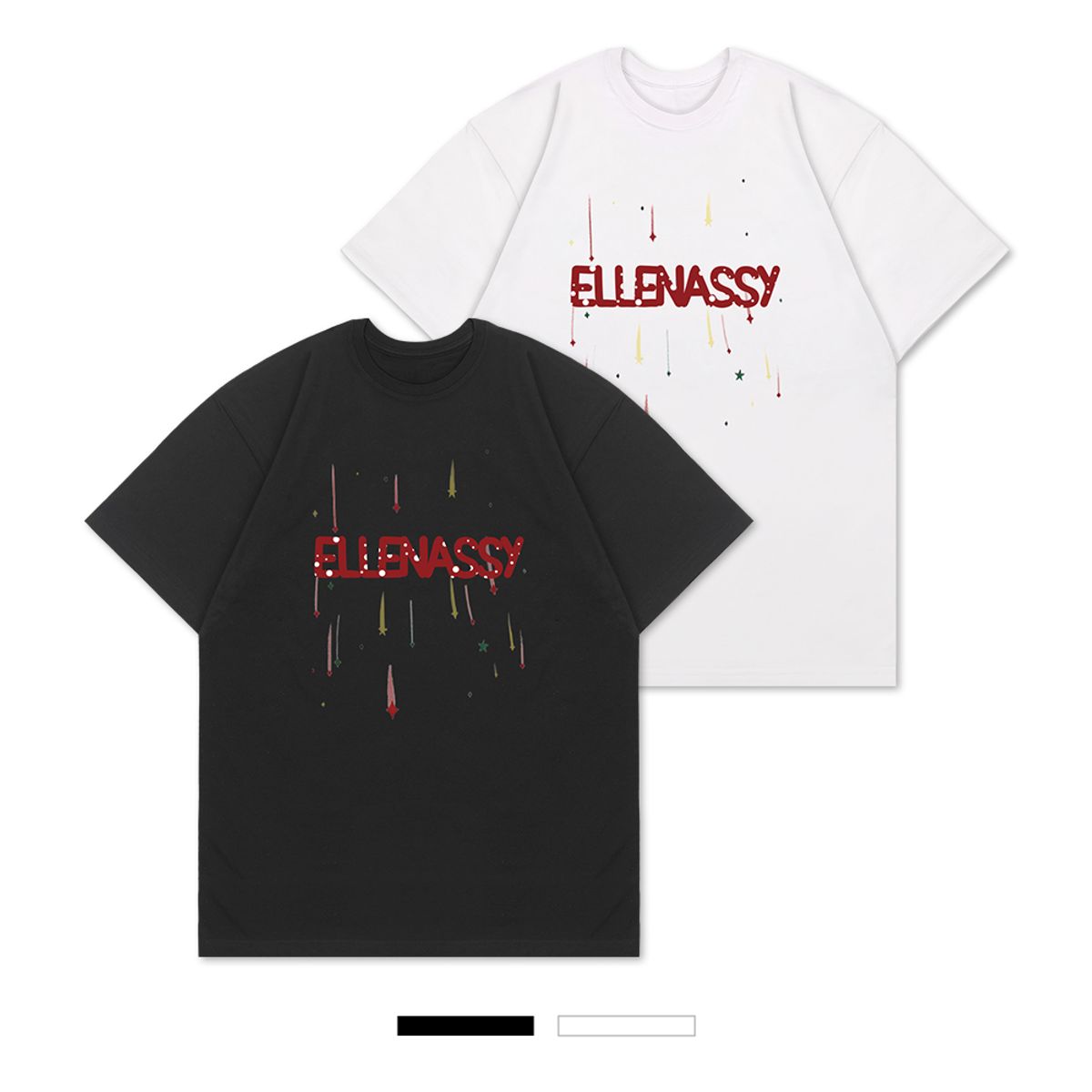 엘런아시(ELLENASSY) 슈팅스타 오버핏 반팔 티셔츠