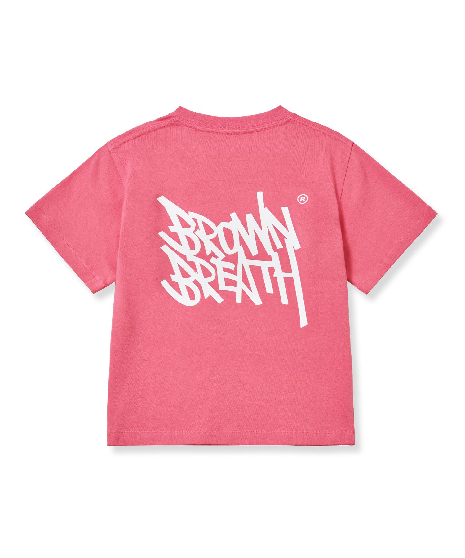 ★BROWNBREATH★ W TAG CROP TEE PINK W TAG CROP TEE - PINK - Brownbreath Online Store