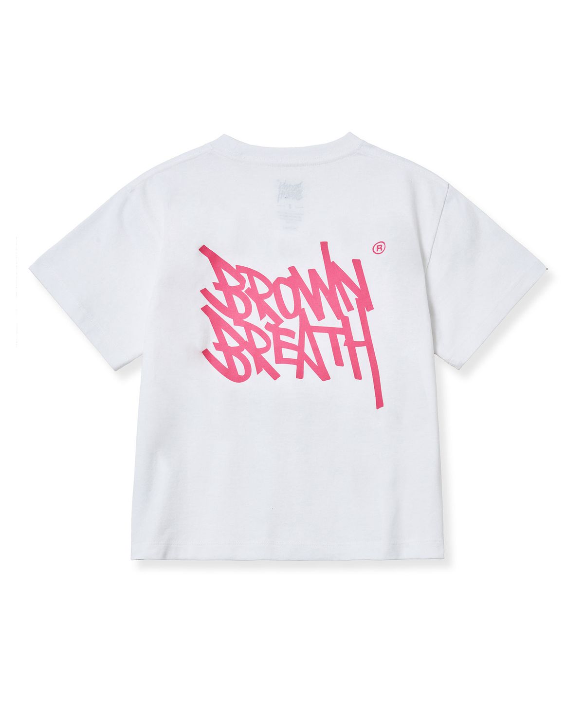 브라운브레스(BROWNBREATH) W TAG CROP TEE - WHITE