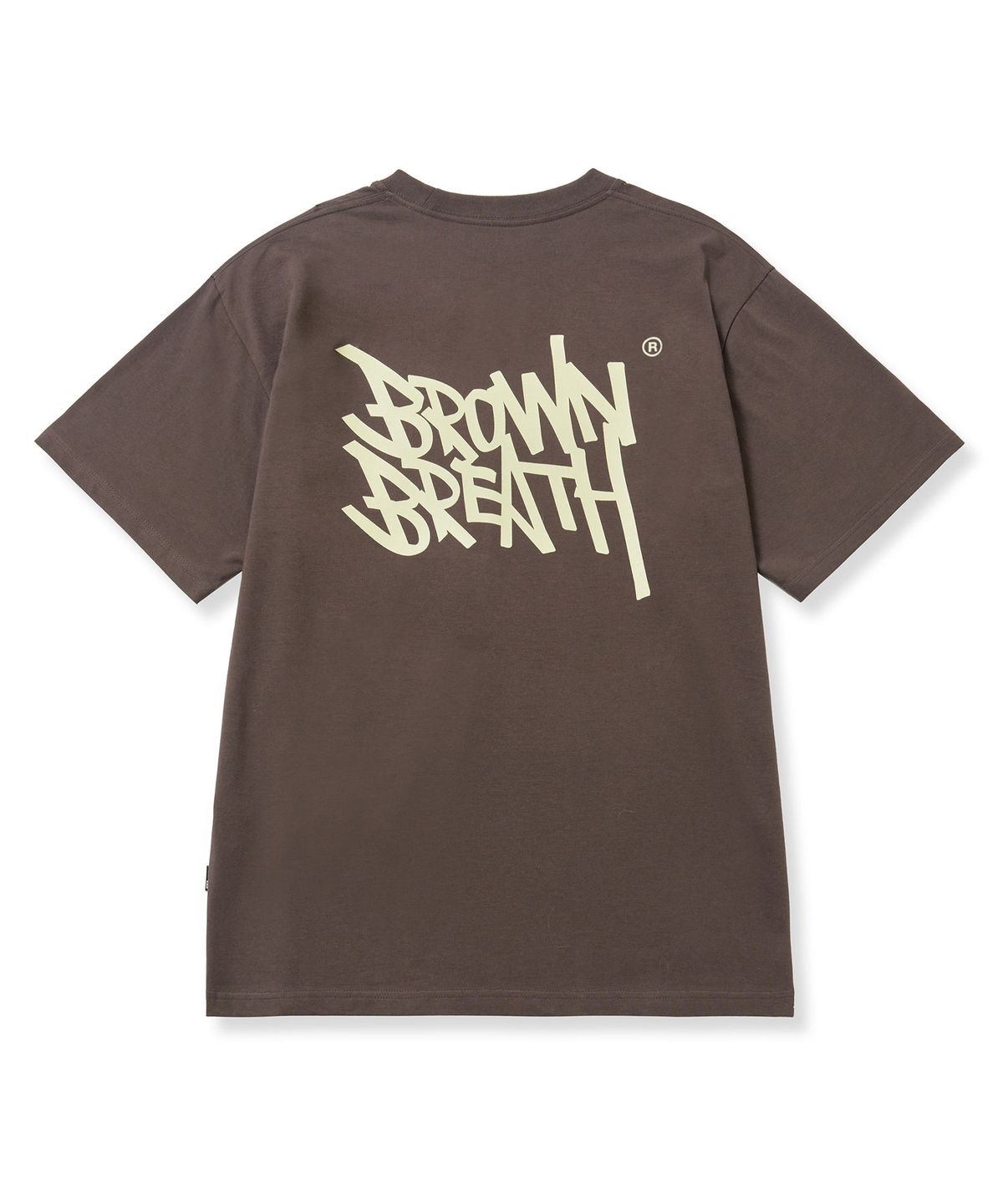 브라운브레스(BROWNBREATH) TAG TEE - DARK BROWN