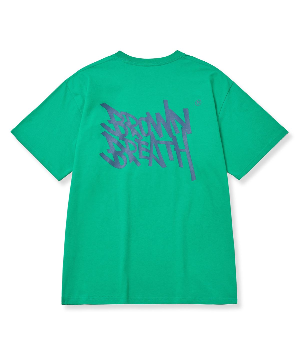 브라운브레스(BROWNBREATH) TAG TEE - BLUE GREEN