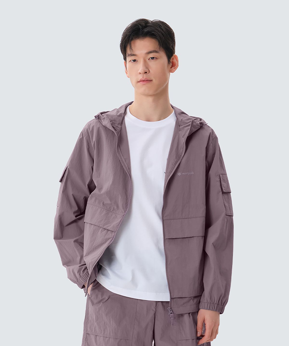 스노우피크 어패럴(SNOWPEAK APPAREL) 타슬란 포켓 바람막이 (S25MMLWB50) Dusty Violet