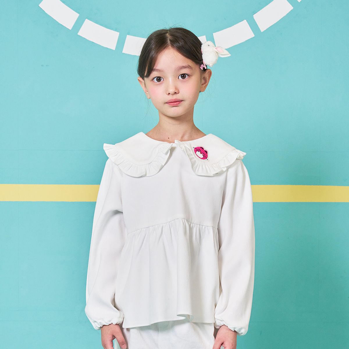 미니도우(MINIDOU) 스마일캣 블라우스 롱슬리브