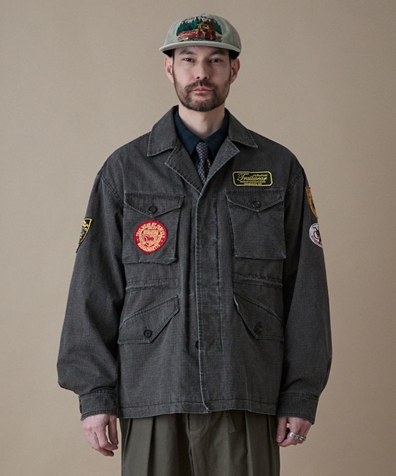 [TRAILWEAR] 아사벳 패치 필드 자켓 다크블랙_FR1WJ82U