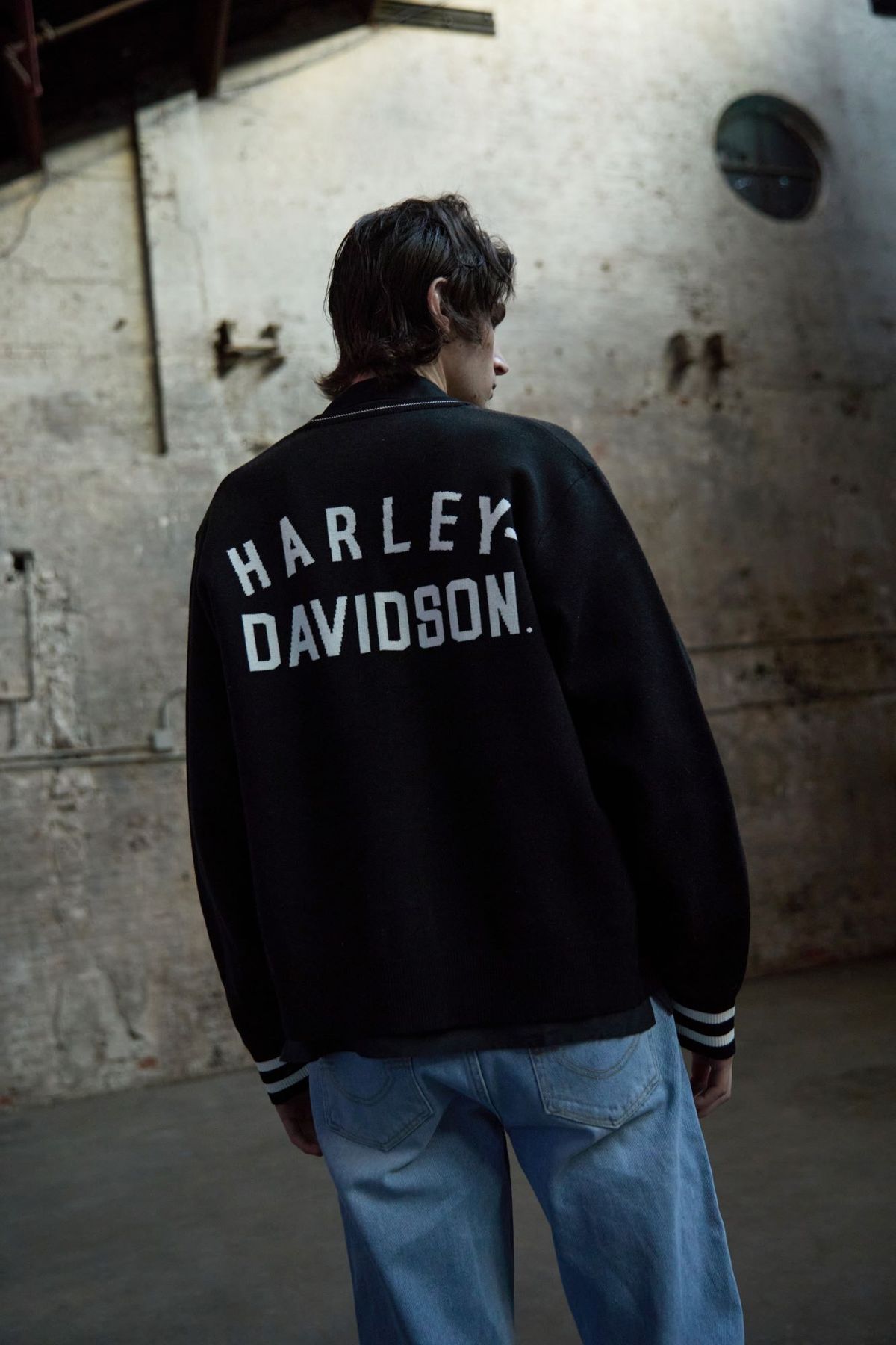 할리데이비슨 컬렉션스®(HARLEY-DAVIDSON COLLECTIONS®) 플랫 트랙 HD 가디건 _블랙_HH15112201