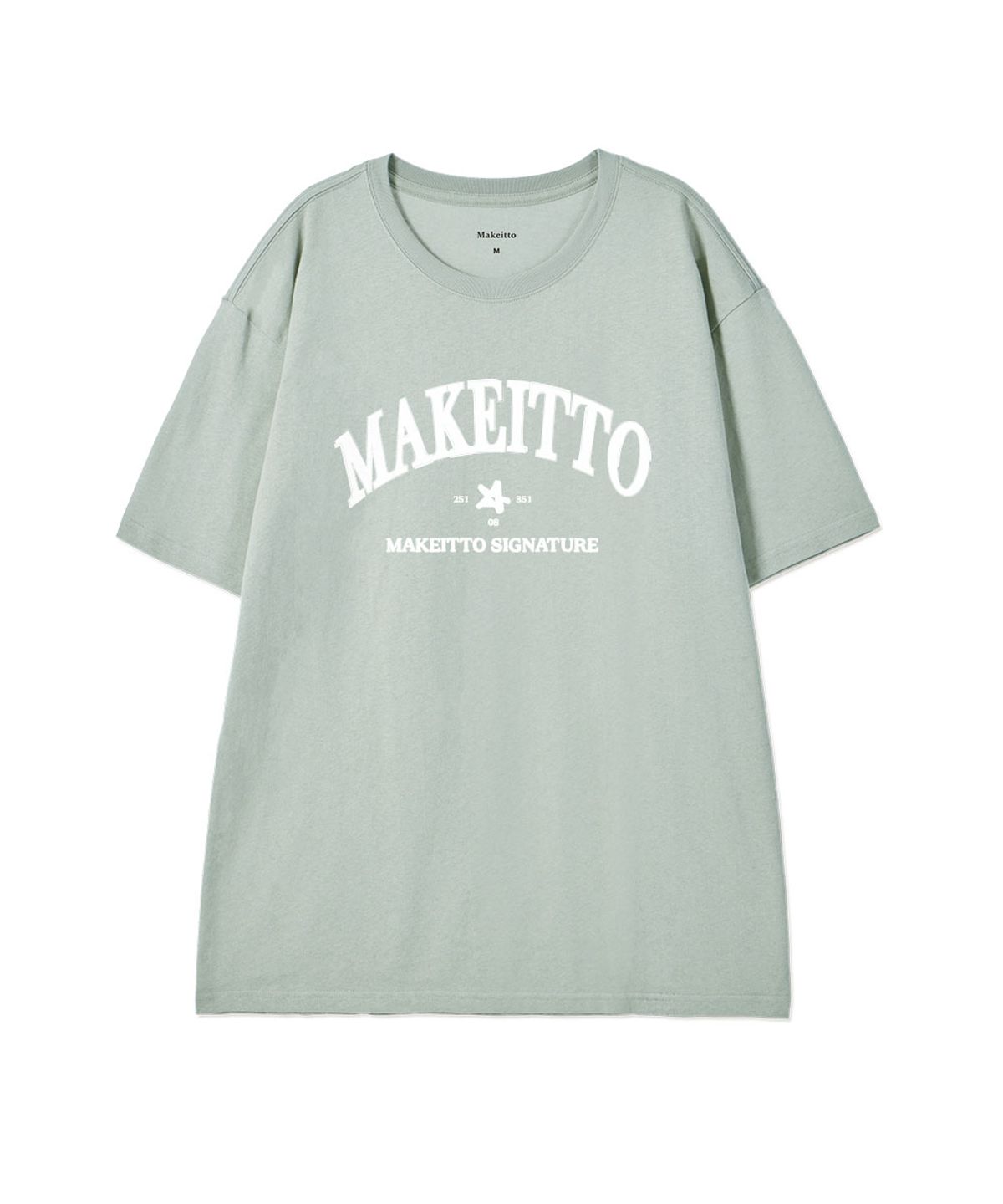 메이킷투(MAKEITTO) [PAINTING LETTERING]CREW NECK TEE_MINT