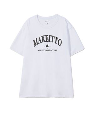 [PAINTING LETTERING]CREW NECK TEE_WHITE
