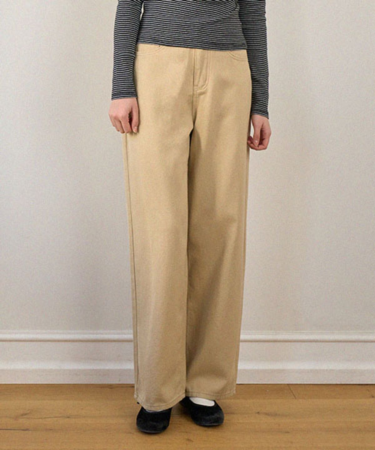 헤인트(HAINT) EVE WIDE STRAIGHT PANTS_BEIGE