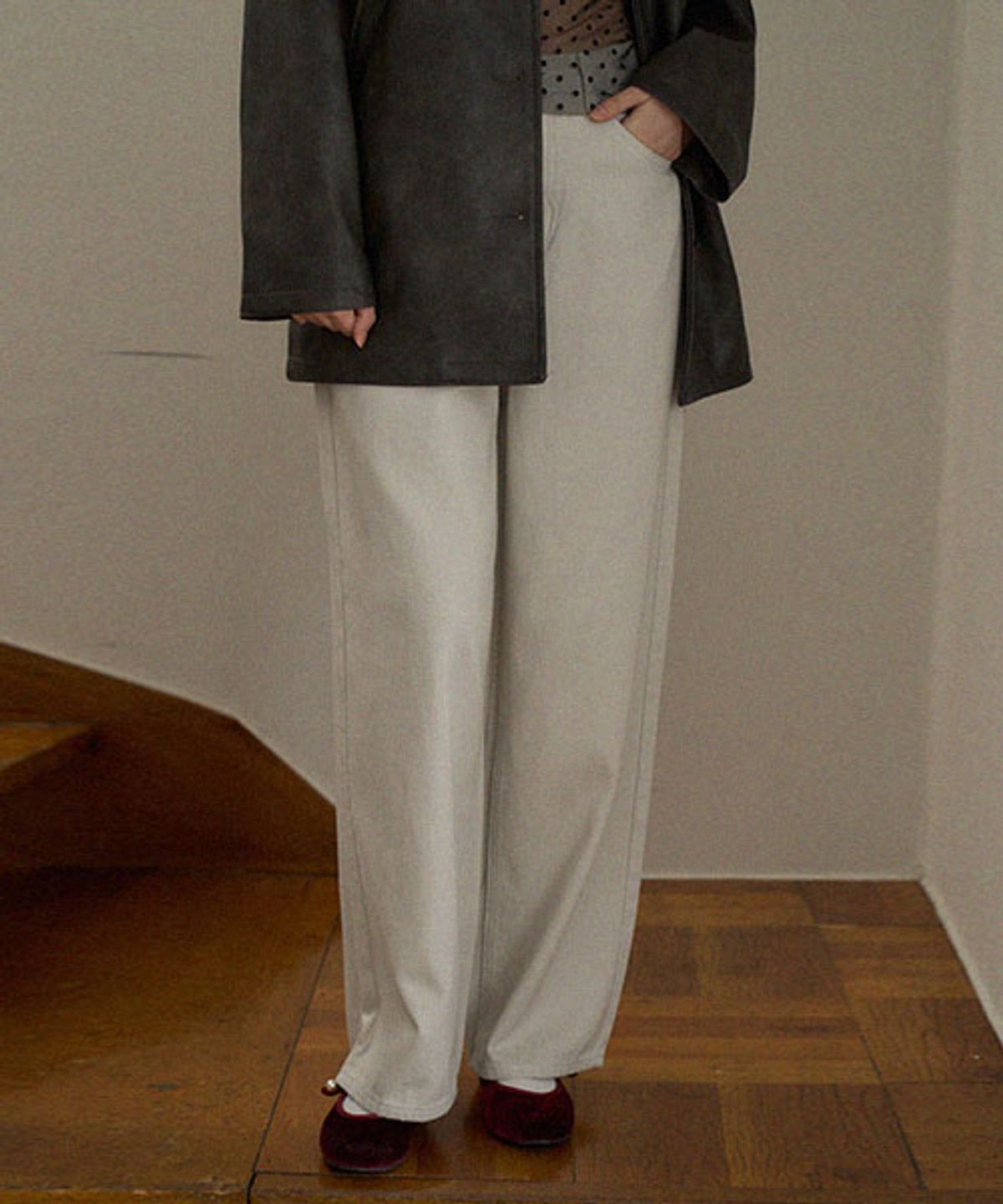헤인트(HAINT) EVE WIDE STRAIGHT PANTS_LIGHT GREY
