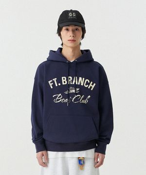 [M~4XL] 보트 클럽 후드티_네이비