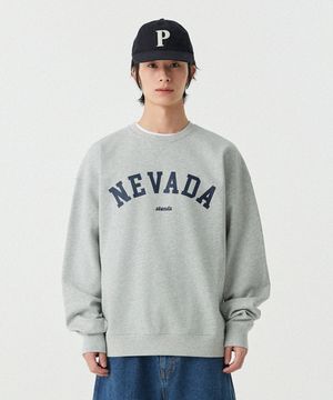 [M~4XL] 시티 그래픽 맨투맨_멜란지 그레이 (네바다)