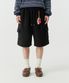 [M~4XL] 벨트 루프 카고 스웻 쇼츠_블랙