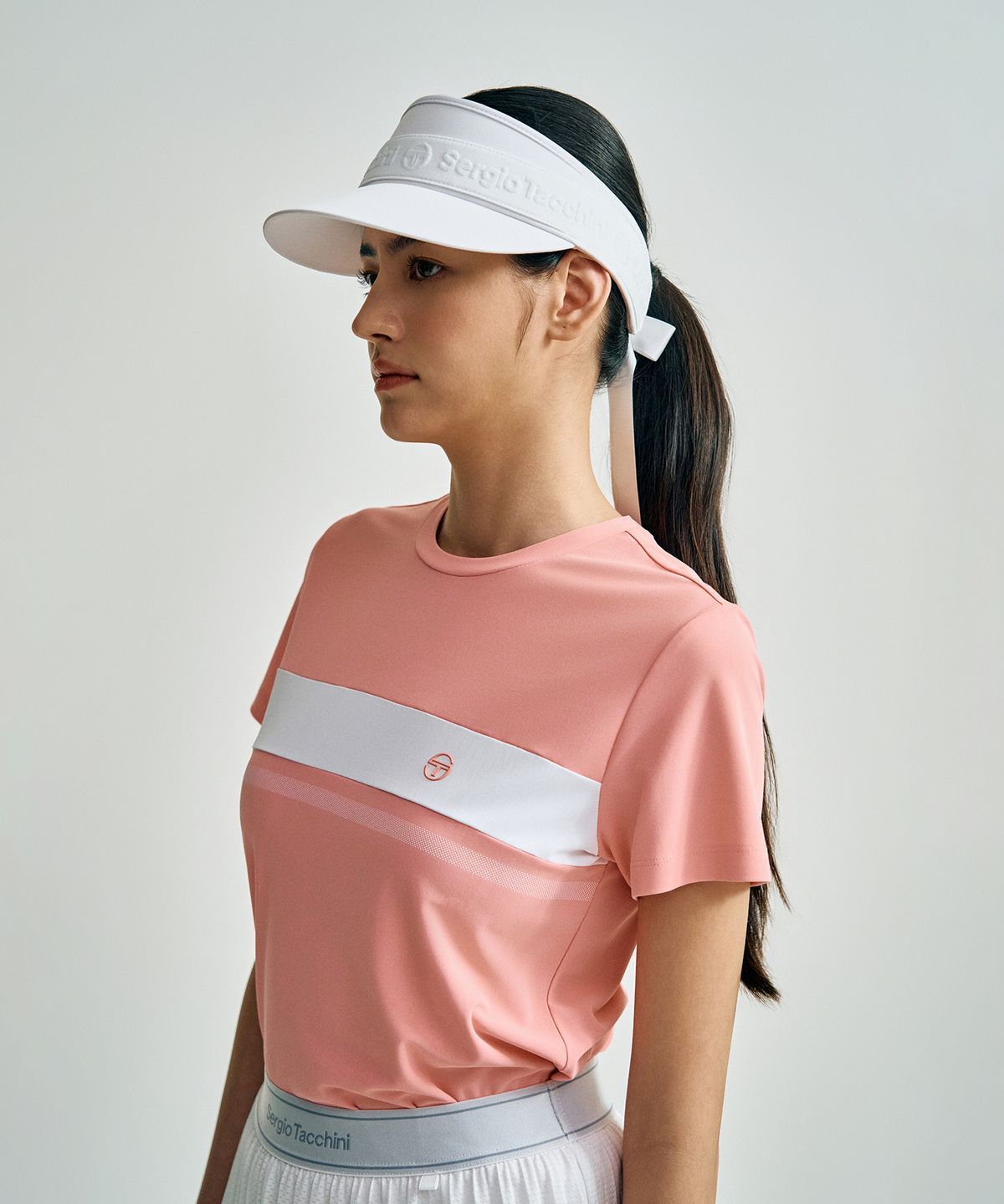 세르지오 타키니(SERGIO TACCHINI) W 리본 썬바이저 (White)