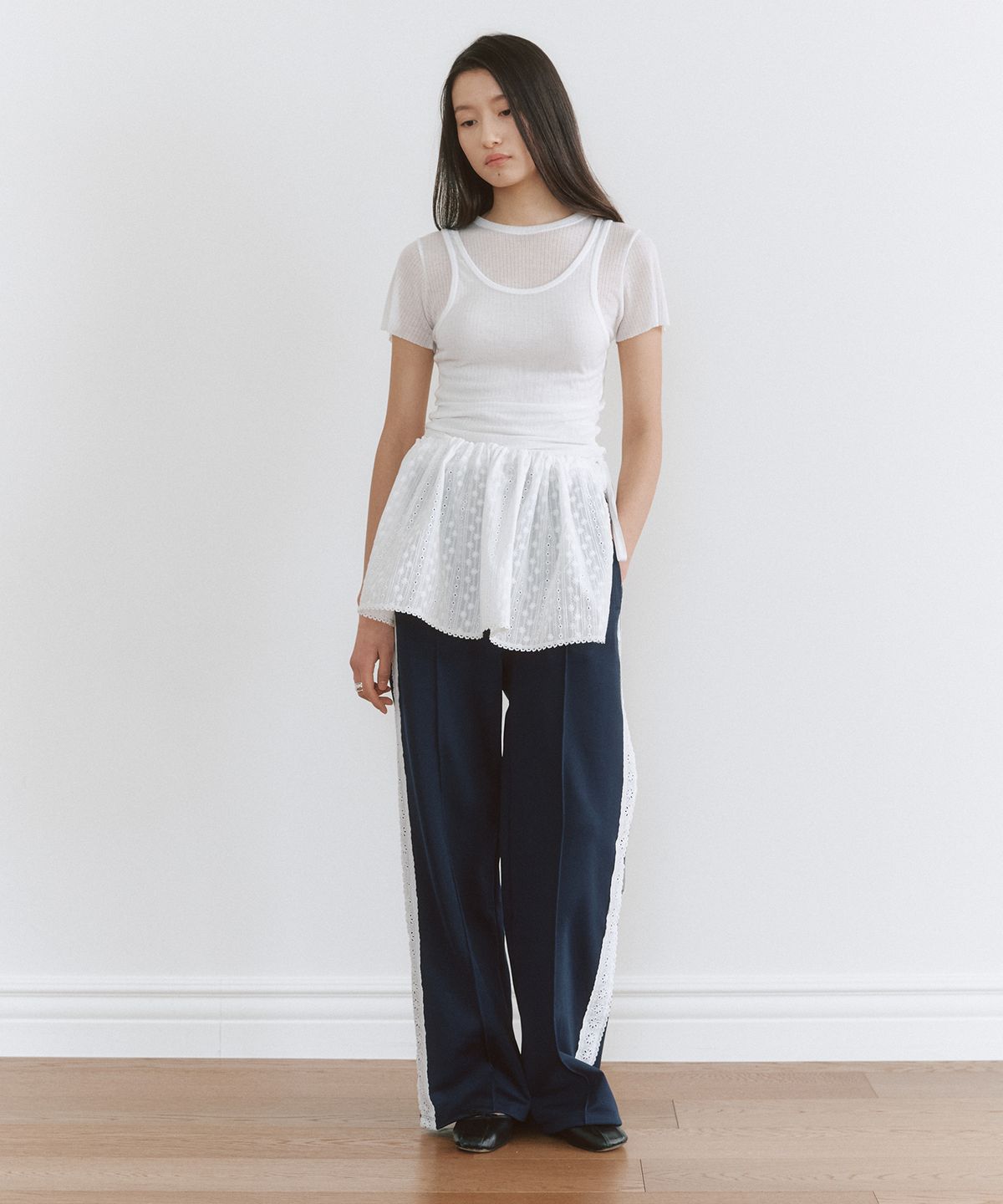 쎄미(SSEMI) LACE WRAP SKIRT(WT)
