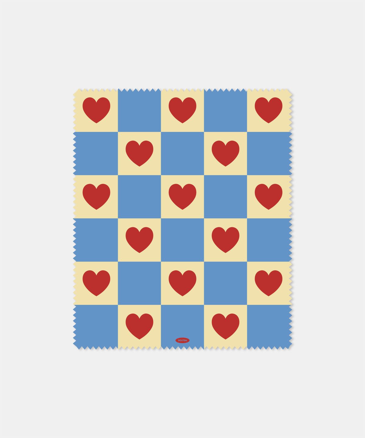 소유템(SOUTEM) Heart Checkered Pattern Glasses Cleaner