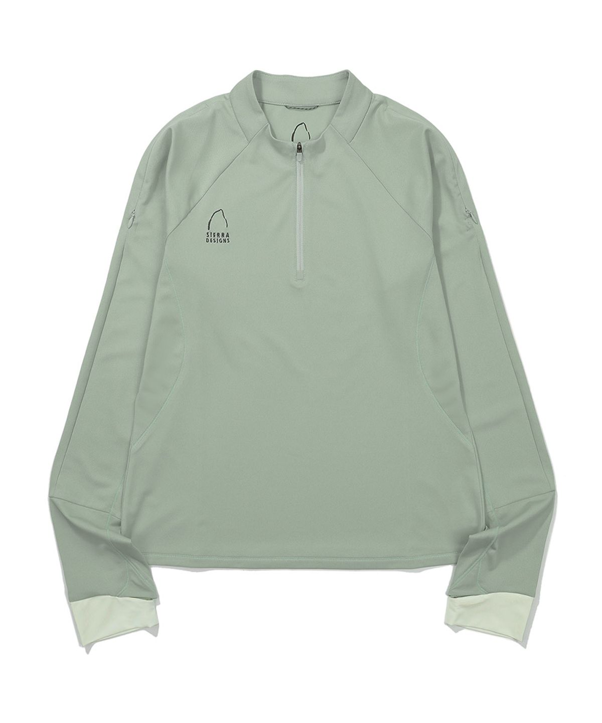 시에라디자인(SIERRA DESIGNS) W) 가브로(GABBRO) 하프집업 긴팔티 MINT GREEN