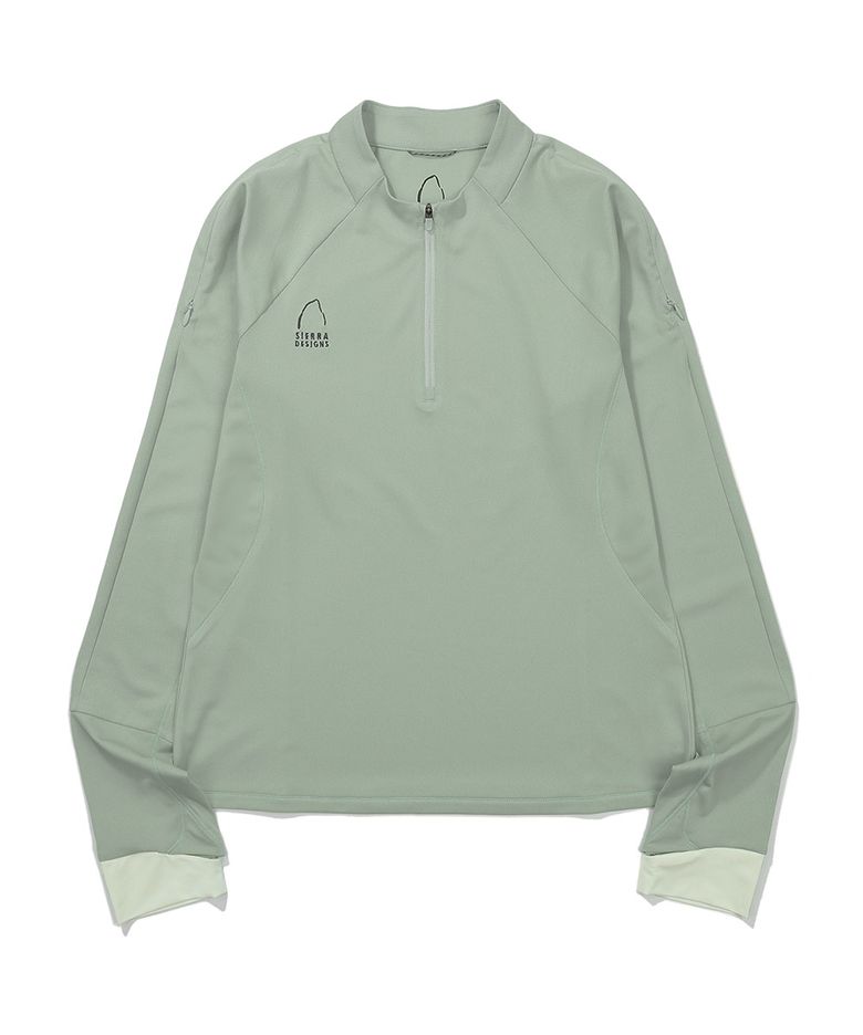 W) 가브로(GABBRO) 하프집업 긴팔티 MINT GREEN