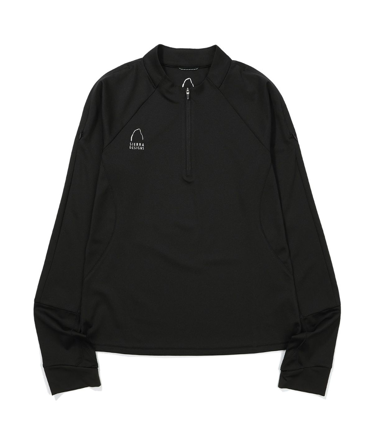 시에라디자인(SIERRA DESIGNS) W) 가브로(GABBRO) 하프집업 긴팔티 BLACK
