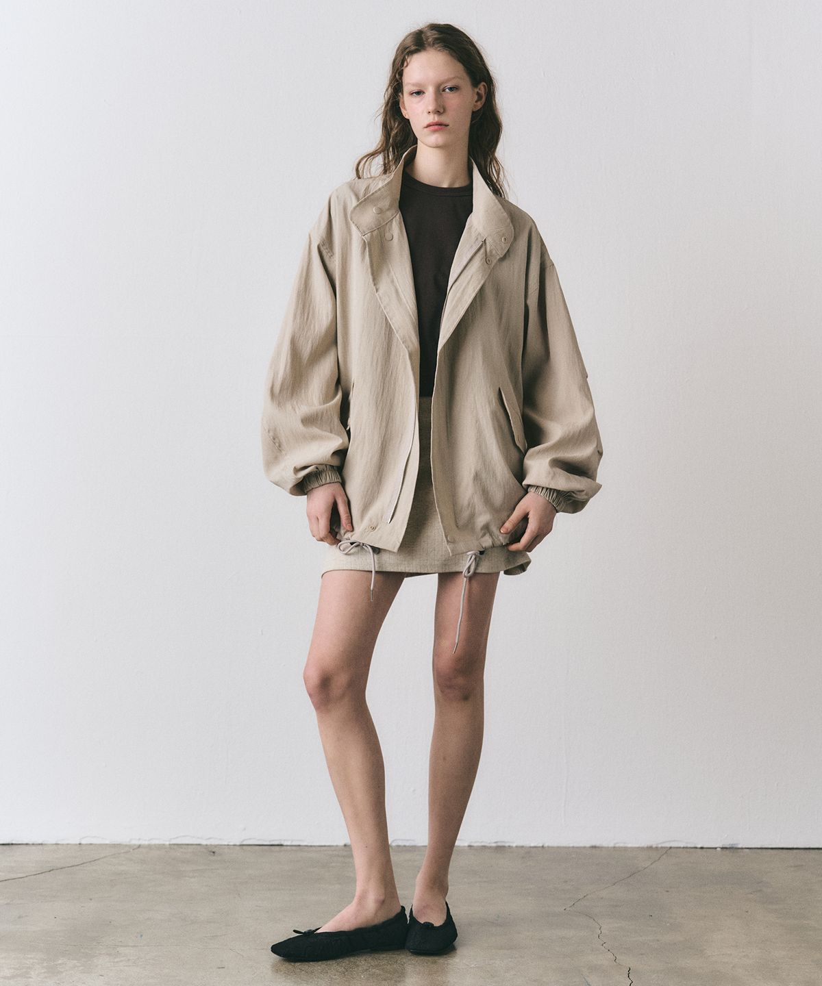 이지오 우먼(EZIO WOMEN) W Sandy Tencel Windshell_Sand Beige