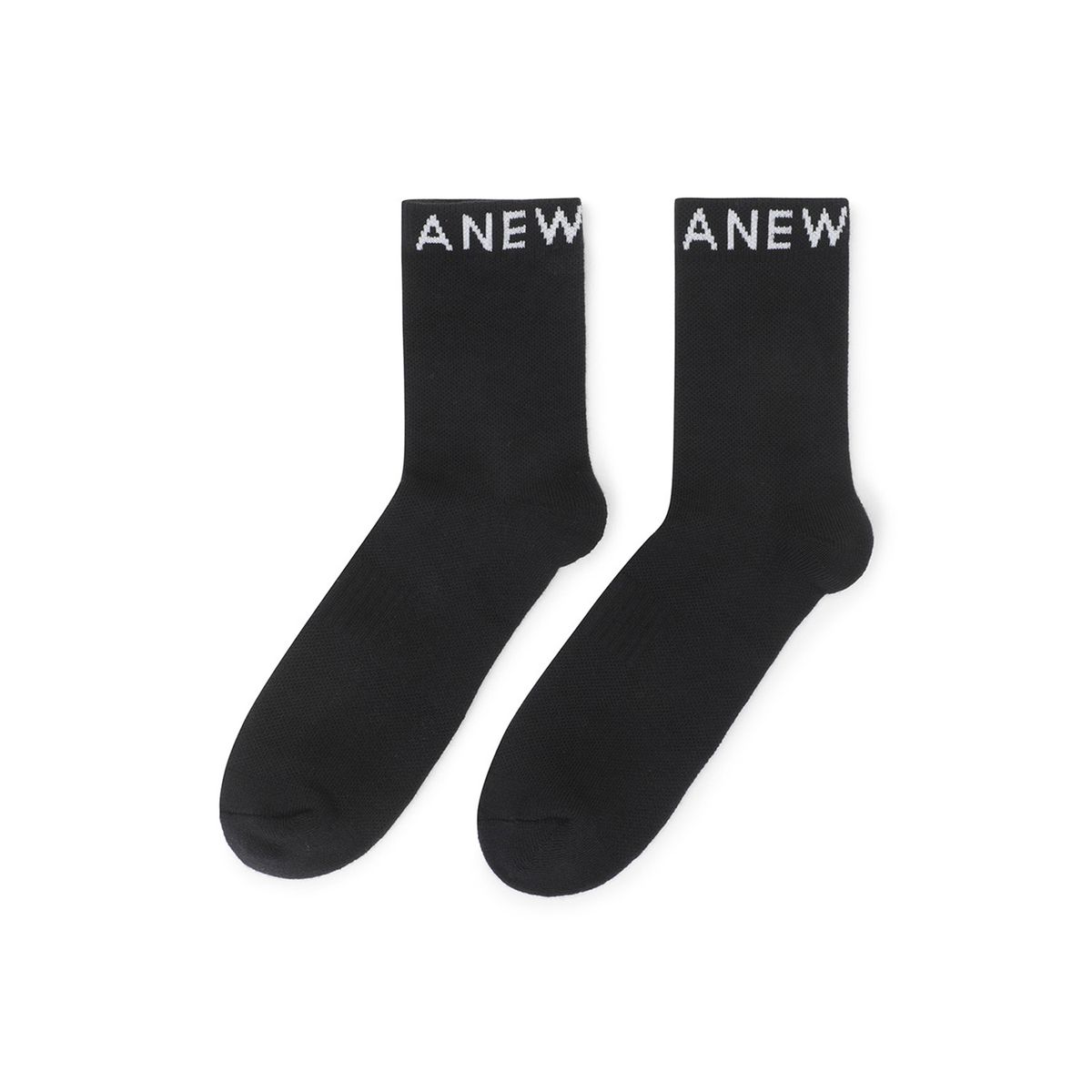 어뉴골프(ANEW GOLF) MEN ESSENTIAL MEDIUM NECK SOCKS _BK