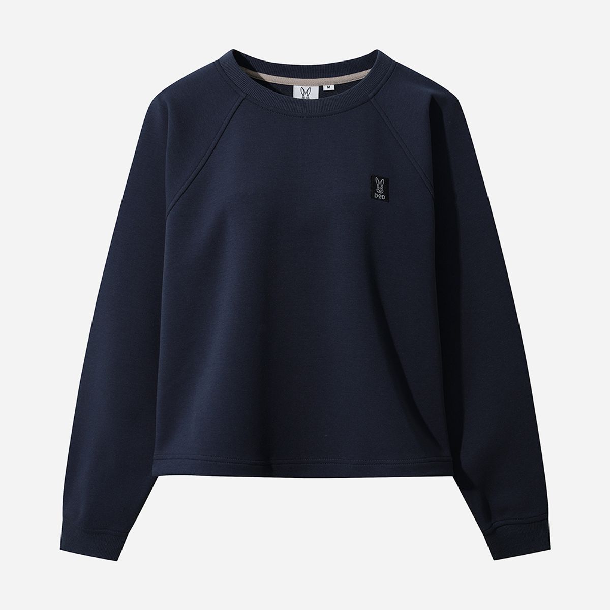 디오디(DOD) 밀도 베이직 크롭 맨투맨 여자(NAVY)