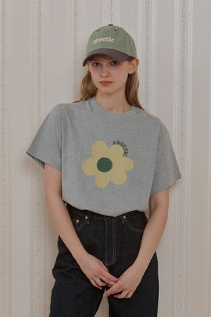 ANC FLOWER PIECE T-SHIRT_GREY