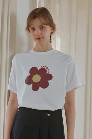 ANC FLOWER PIECE T-SHIRT_WHITE