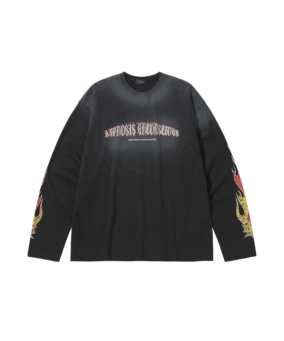 리베레(LIBERE) FLAME LONG SLEEVE TEE / BLACK