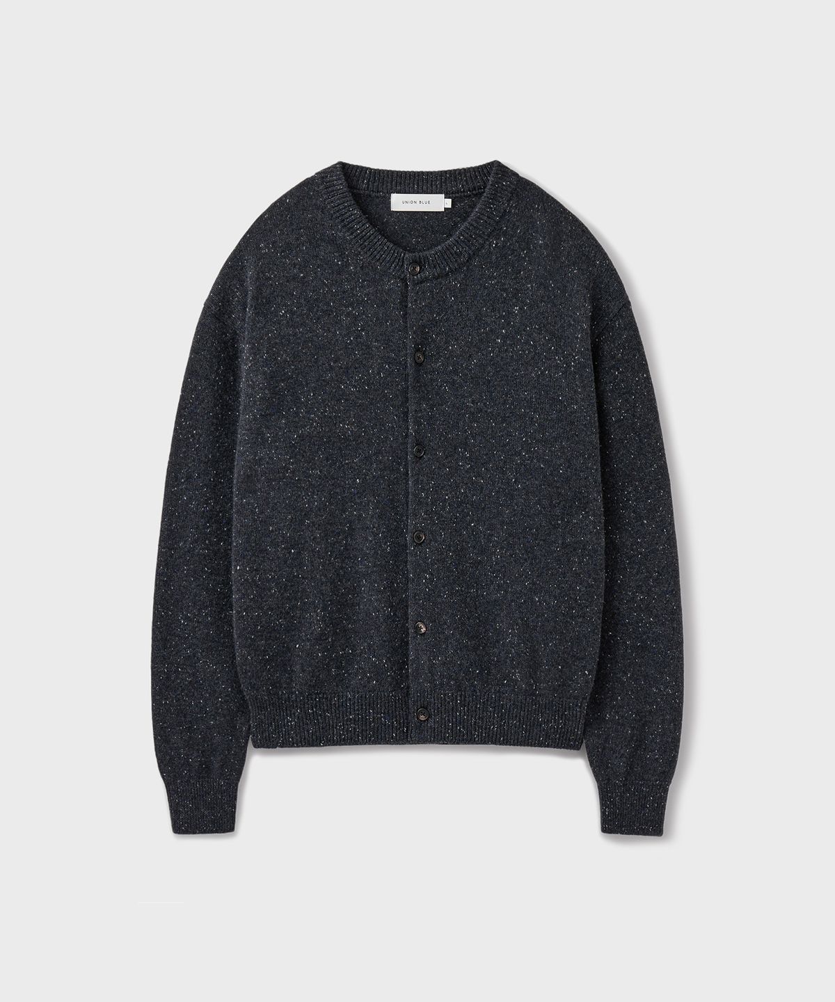 유니온블루(UNION BLUE) DONEGAL CASHMERE 100 CARDIGAN [CAVIAR]