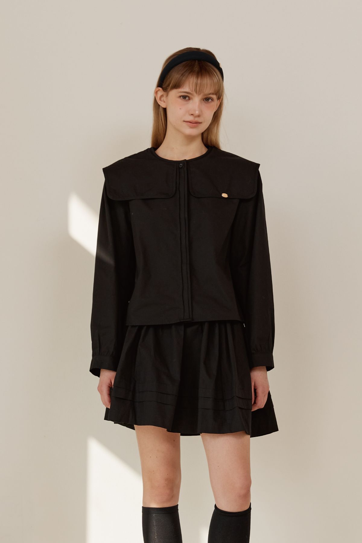 아노에틱(ANOETIC) HEIDI SAILOR COLLAR BLOUSE_BLACK