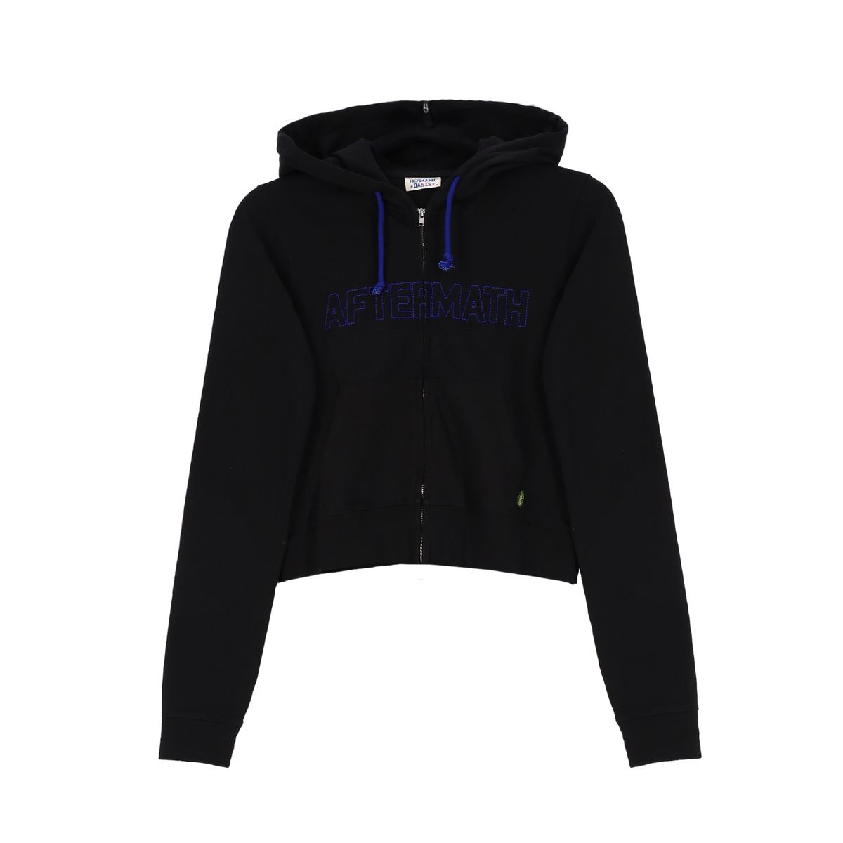 애프터매스(AFTERMATH) W CONTRAST STITCH ZIP HOODIE [BLACK]