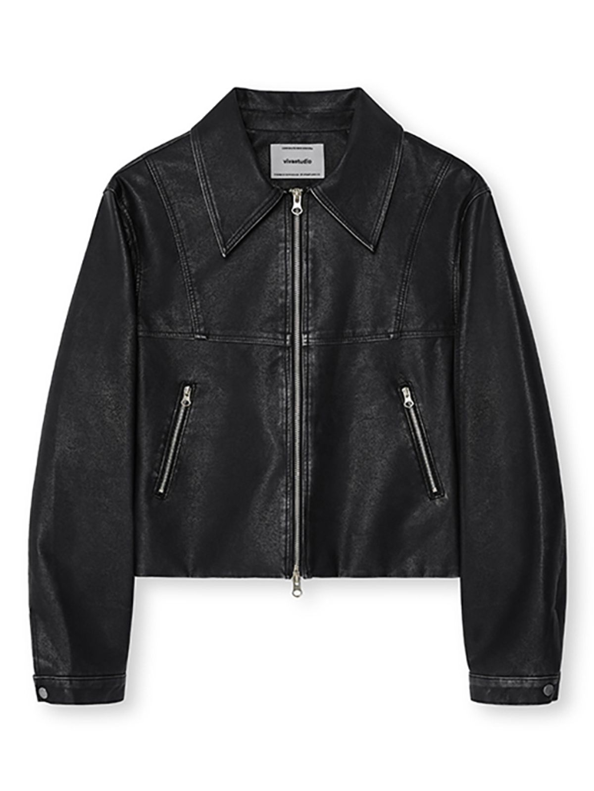 비바스튜디오(VIVASTUDIO) WOMAN BARRIO SINGLE RIDER JACKET [BLACK]