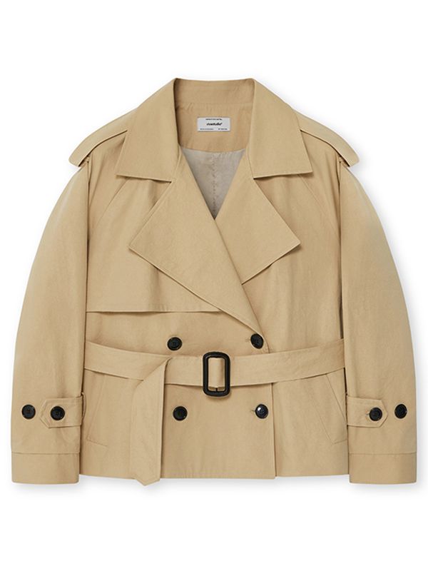 関税/送料込★VIVASTUDIO★25SS_CROPPED OVERSIZED TRENCH COAT MUSINSA | VIVASTUDIO WOMAN CROPPED OVERSIZED TRENCH COAT [BEIGE]