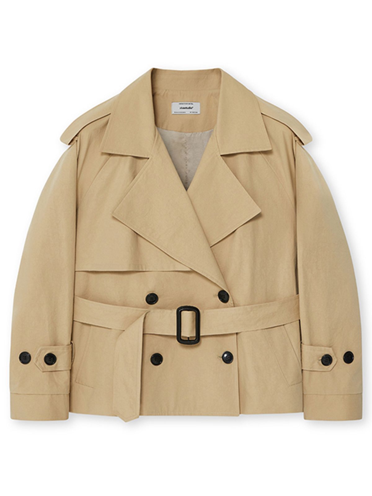 비바스튜디오(VIVASTUDIO) WOMAN CROPPED OVERSIZED TRENCH COAT [BEIGE]