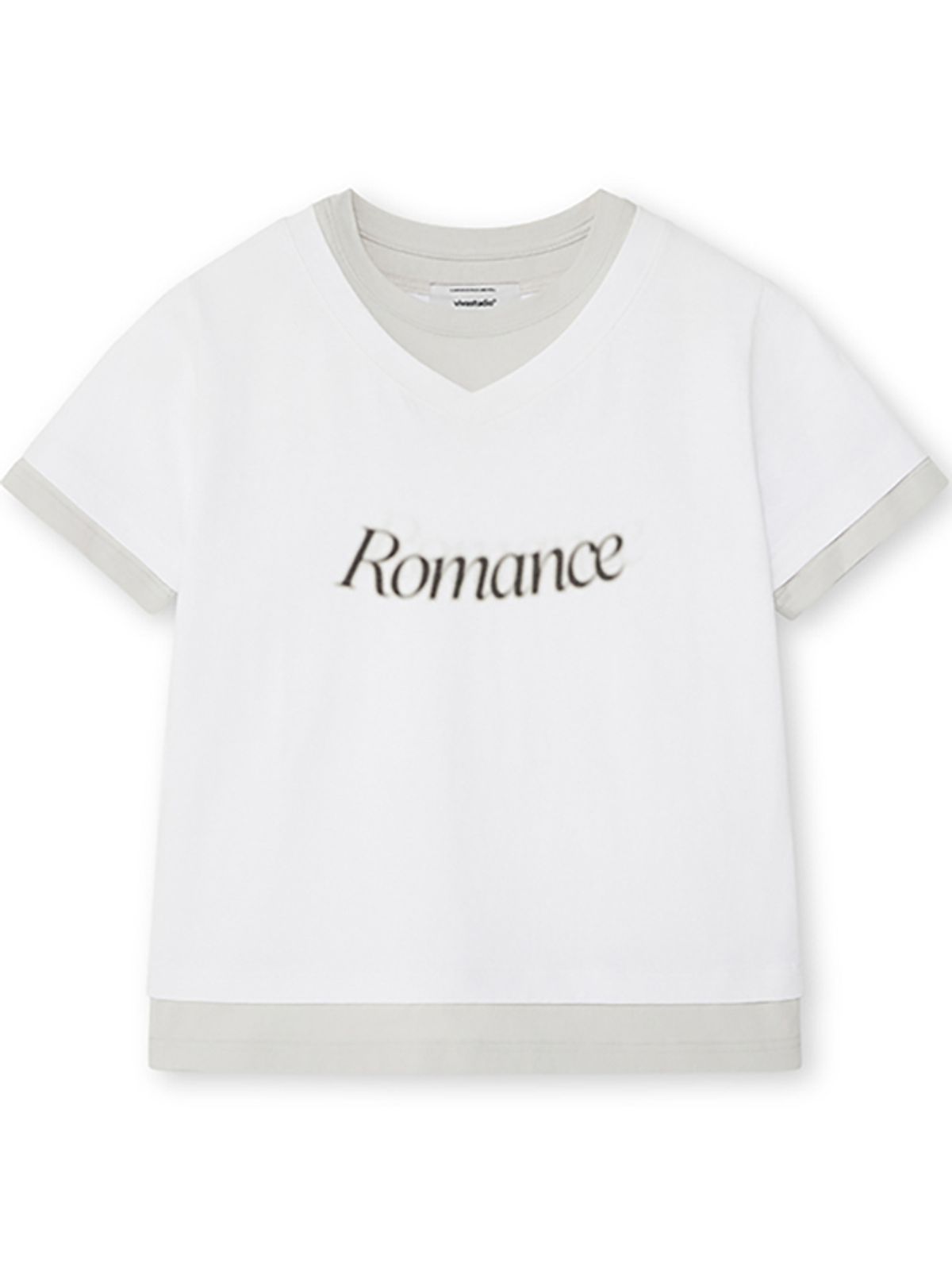 비바스튜디오(VIVASTUDIO) WOMAN ROMANCE LAYERED T-SHIRT [WHITE]