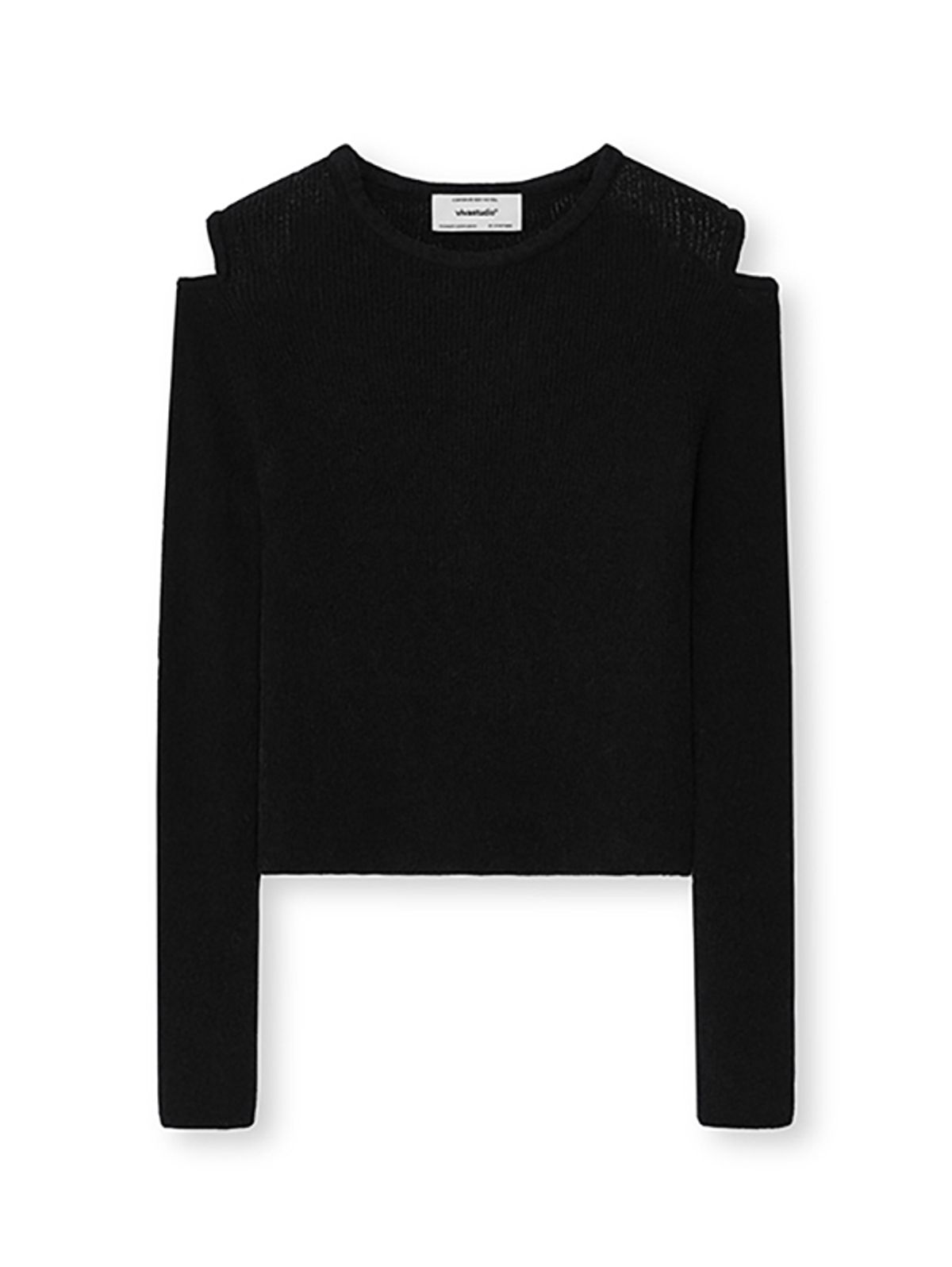 비바스튜디오(VIVASTUDIO) WOMAN CUT-OUT SEE-THROUGH KNIT [BLACK]