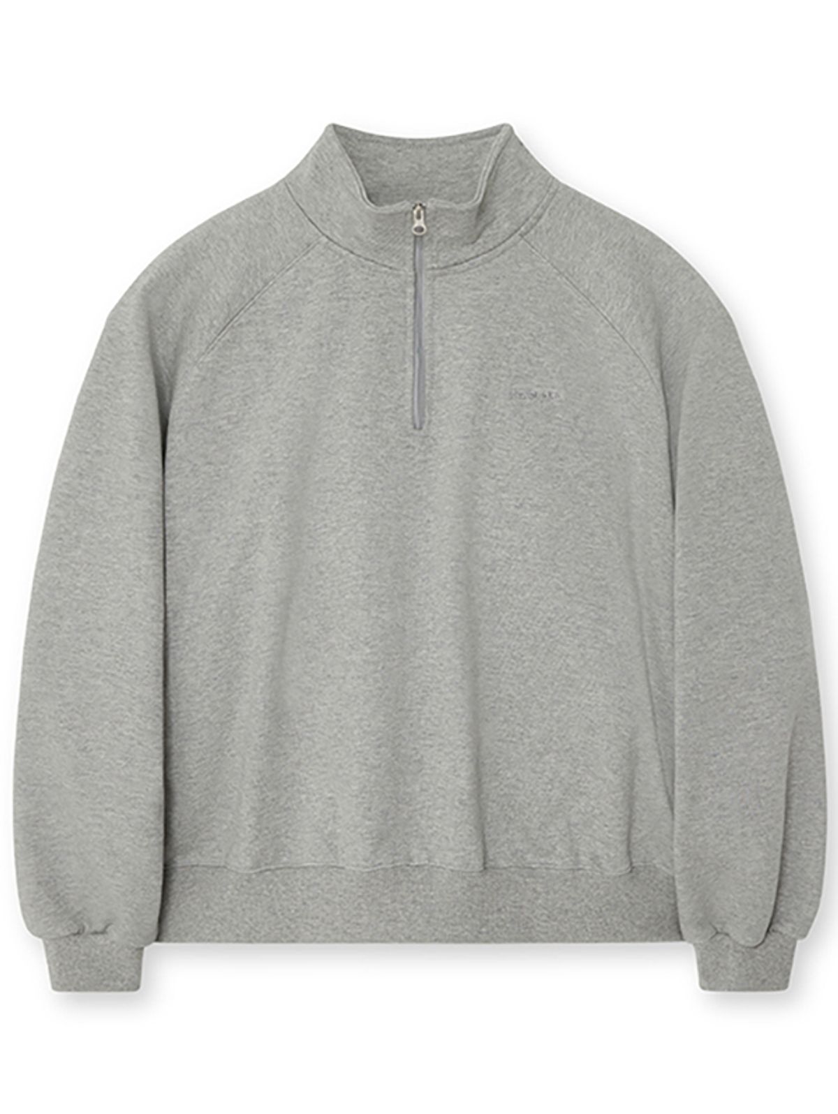 비바스튜디오(VIVASTUDIO) WOMAN HALF-ZIP SWEATSHIRT [MELANGE GRAY]