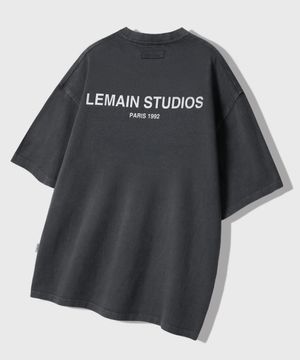 백 포인트 스튜디오 오버핏 반팔 티 [피그먼트]