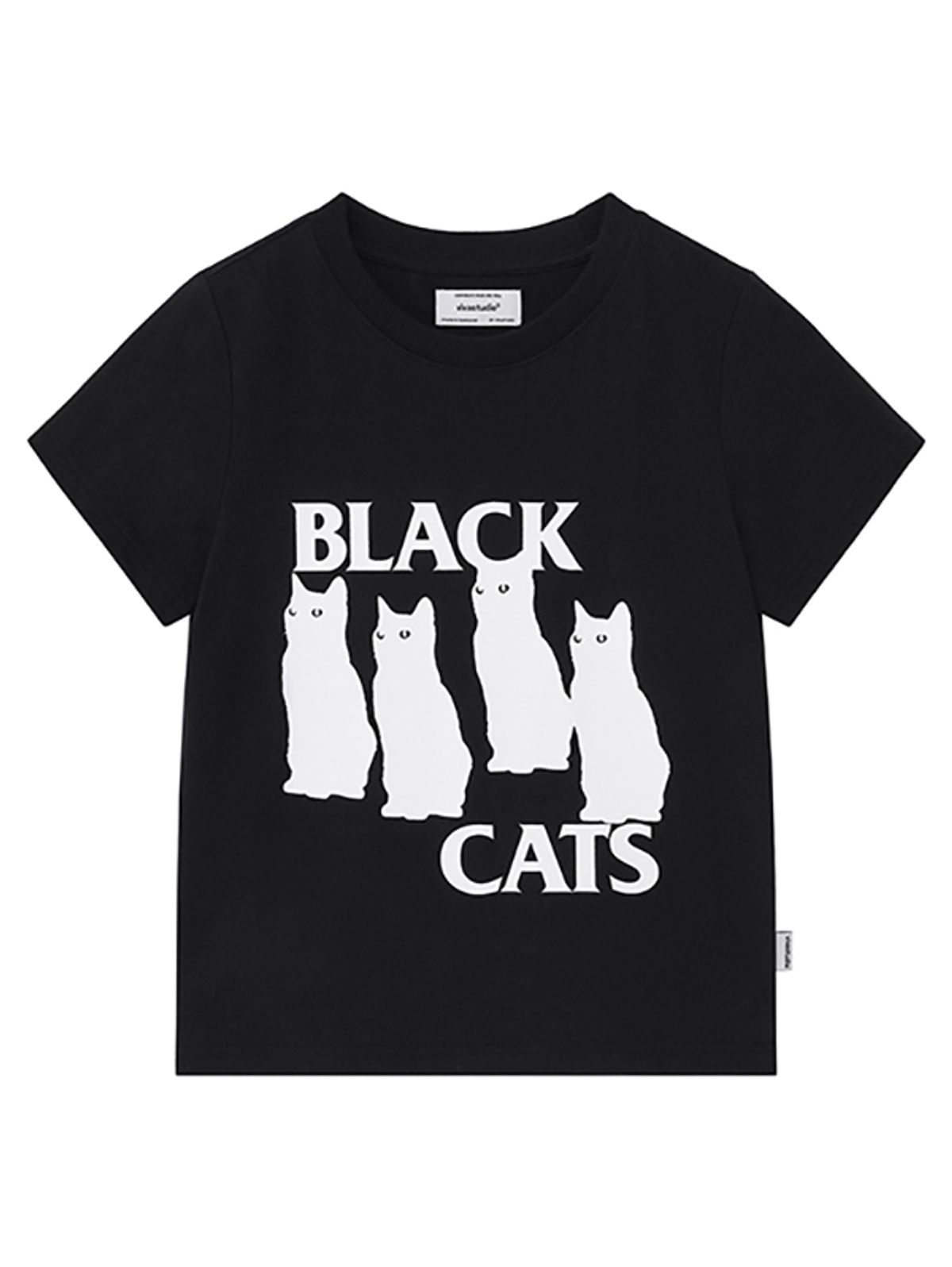 비바스튜디오(VIVASTUDIO) WOMAN BLACK CAT TEE [BLACK]