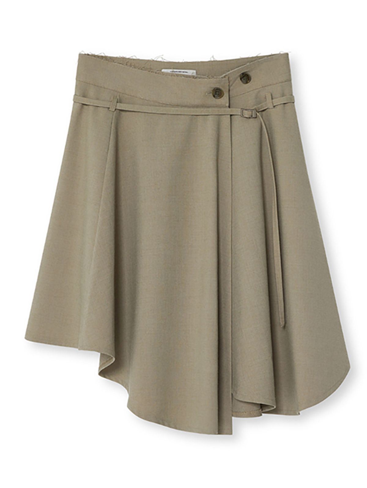 비바스튜디오(VIVASTUDIO) WOMAN LAMB MIDI SKIRT [KHAKI]