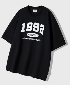 1992 아치 로고 오버핏 반팔 티 [블랙]