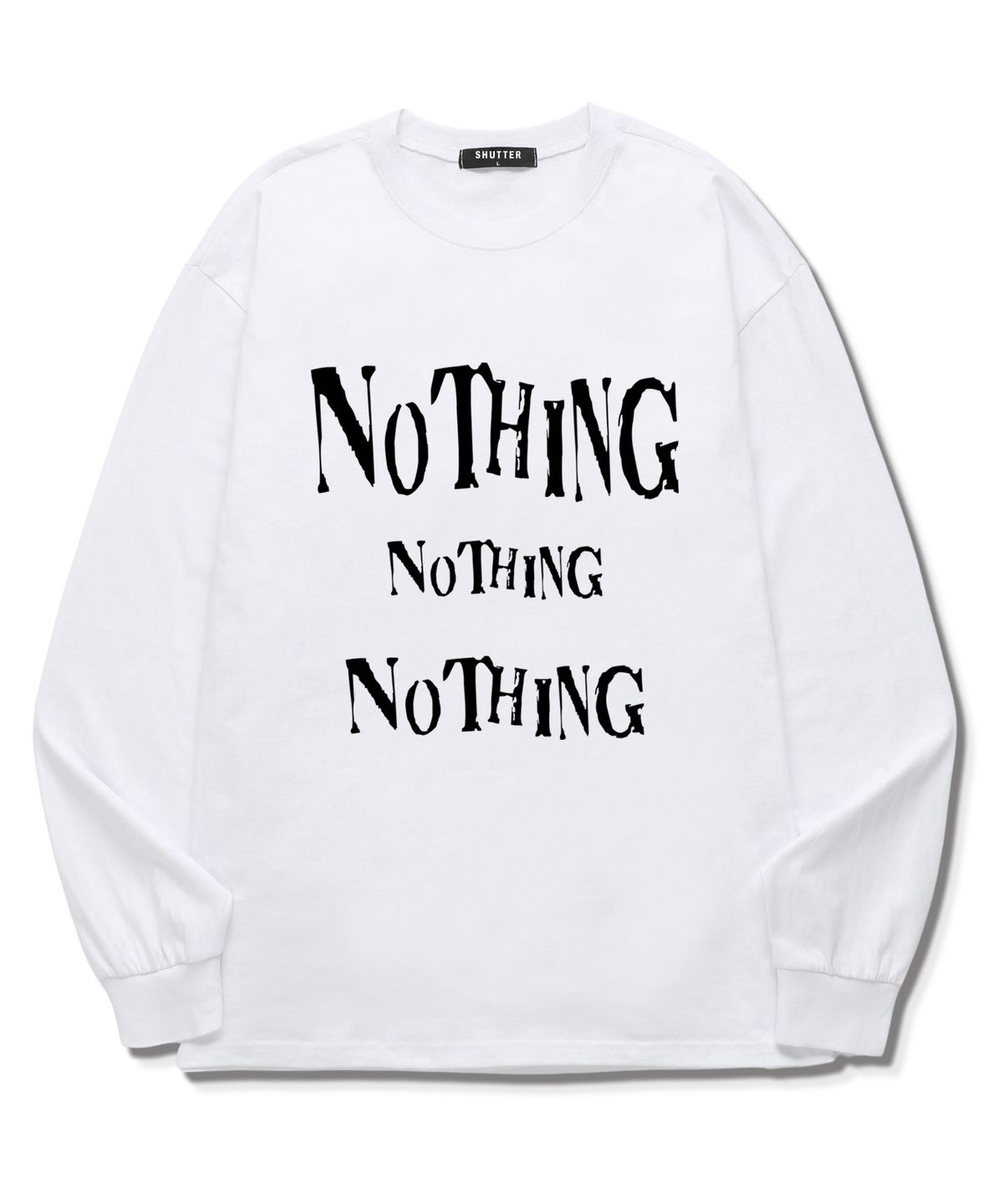 셔터(SHUTTER) NOTHING FONT 롱슬리브 (SLS031) 화이트