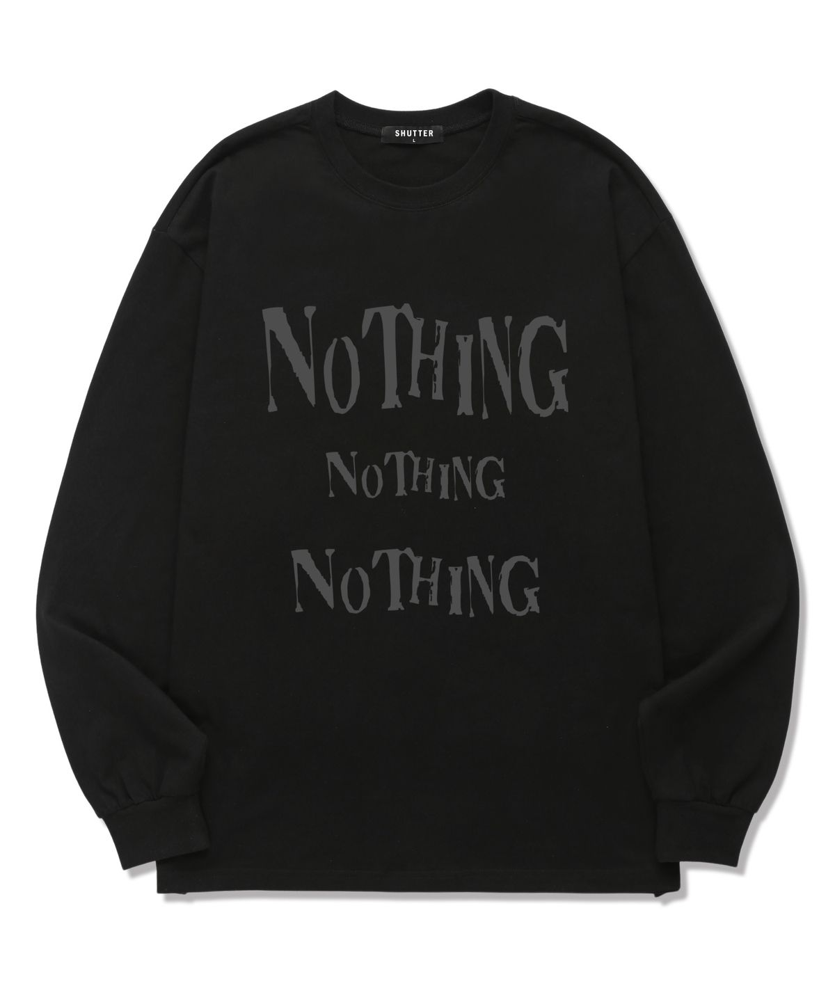셔터(SHUTTER) NOTHING FONT 롱슬리브 (SLS031) 블랙