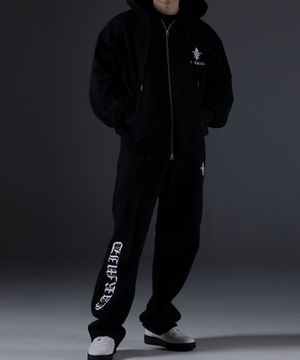 카미드 레터링 후드집업+와이드팬츠 셋업