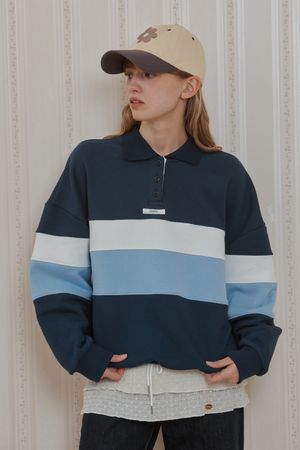 COLOR BLOCK SWEATSHIRTS_NAVY