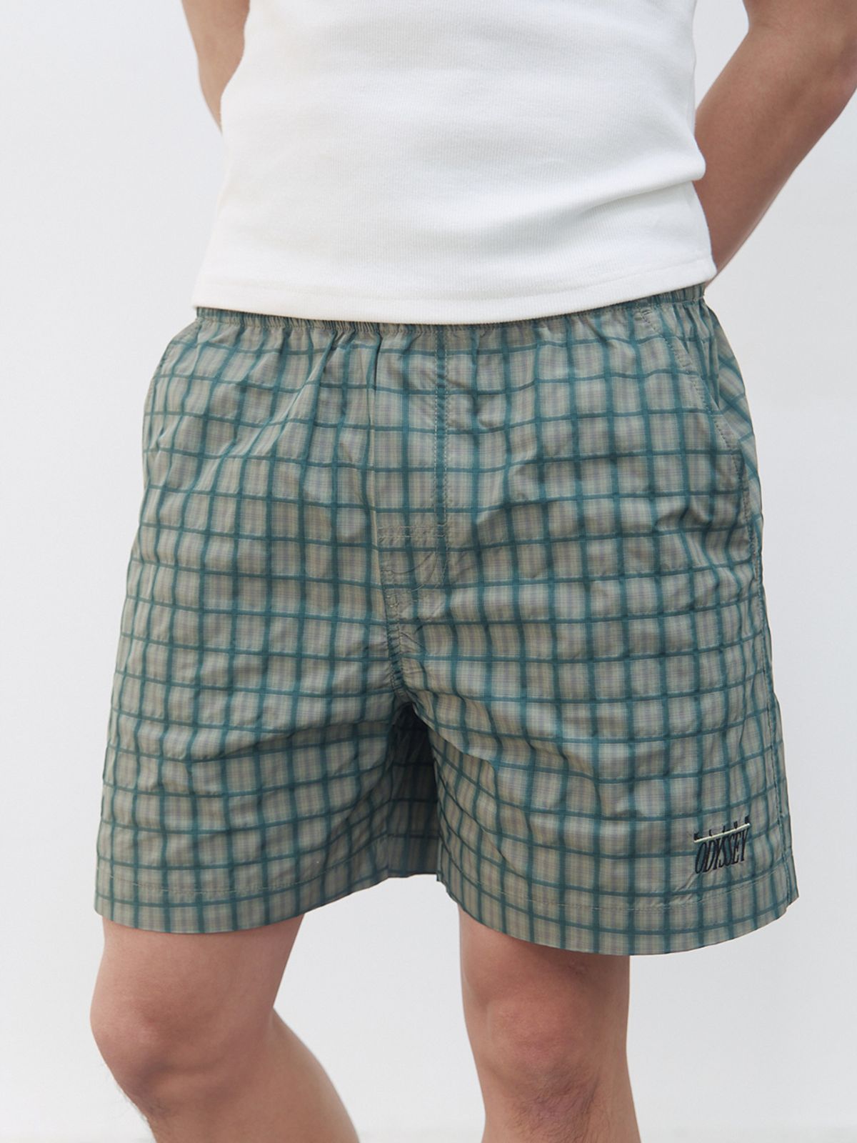 기준 맨(KIJUN MEN) Check Shorts Green