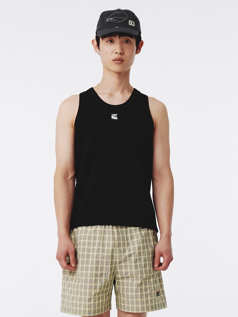 (M) Patch Tank Top Black