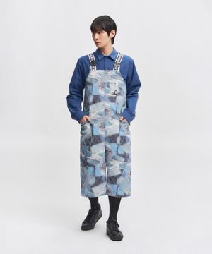 블루에이징 에이프런 원피스