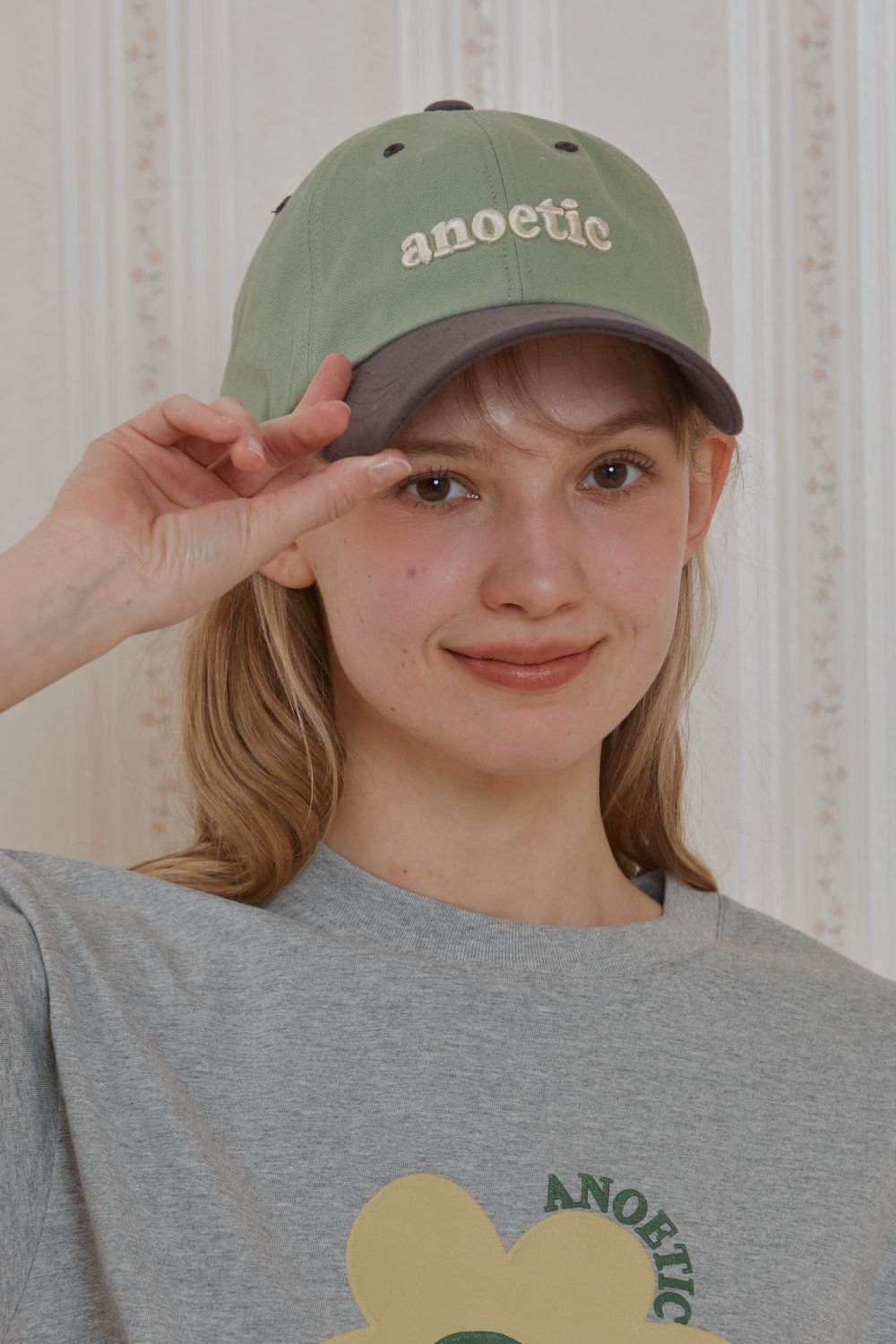 ●ANOETIC● NEW LOGO MIX CAP_GREY/LIGHT BLUE MUSINSA | ANOETIC NEW LOGO MIX CAP_GREY/GREEN